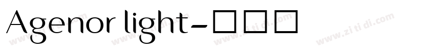 Agenor light字体转换